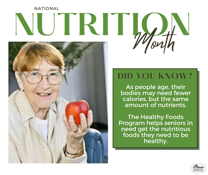 For National Nutrition Month, St. Andrew's Charitable Foundation is spotlighting its Healthy Foods Program.